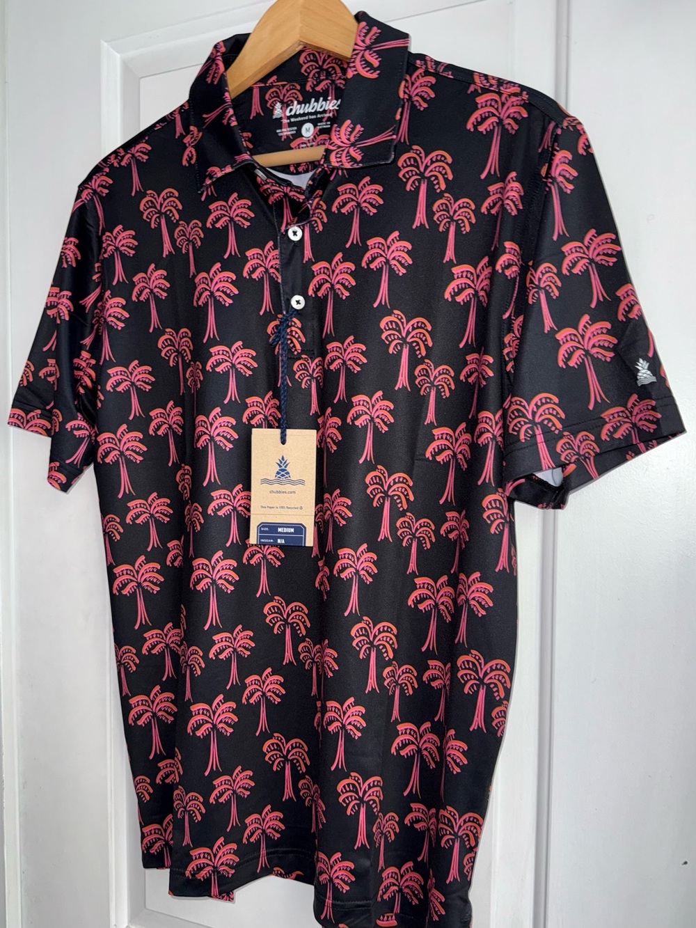 🌴NWT Chubbies "The Tropical Night" Performance Polo Shirt - Picture 5 of 8